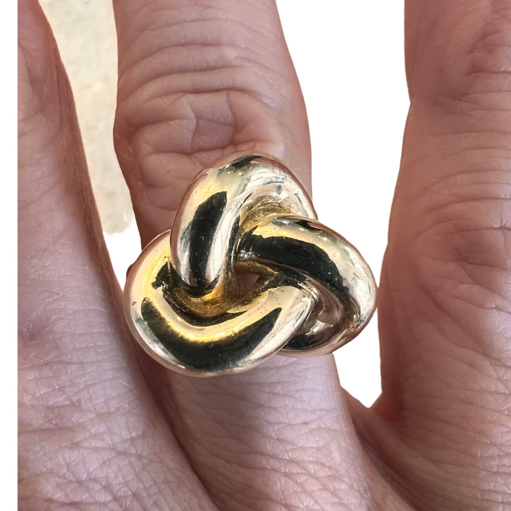 14k Gold Modern Knot Ring – Organic Statement Ring