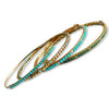 Emerald and Diamond Bangle Bracelet – 14K Gold