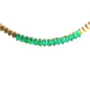 Emerald Pear Cut Tennis Necklace – 16.5” Gold Statement Chain