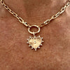 14k Gold Jumbo Push Gate Enhancer 15mm Charm Holder Ring