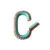 14k Gold Jumbo Diamond Carabiner Pendant – Custom Color Enamel, Turquoise & Pave Diamond Clasp
