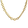 Medium Mixed Link Chain Necklace 14k Trombone Style