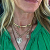 Medium Mixed Link Chain Necklace 14k Trombone Style