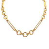 14k Gold Jumbo Mixed Link Chain Necklace-Sculptural Statement Chain
