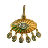 14k Gold Evil Eye Necklace with Marquis Diamond & Six Teardrop Diamonds