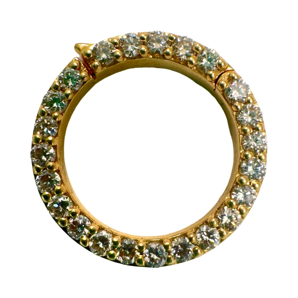 14K Gold Diamond Chain Connector: .12ct Diamond Enhancer