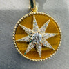 Tiger”s Eye Compass Pendant With Diamond Starburst