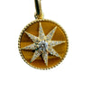 Tiger”s Eye Compass Pendant With Diamond Starburst