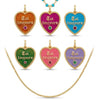 Vintage 18k French Enamel Heart Pendant | Emerald “Toi Toujours” Charm