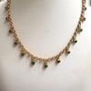 14K Gold Emerald Heart Charm Rolo Necklace – 3.7ct Natural Emeralds