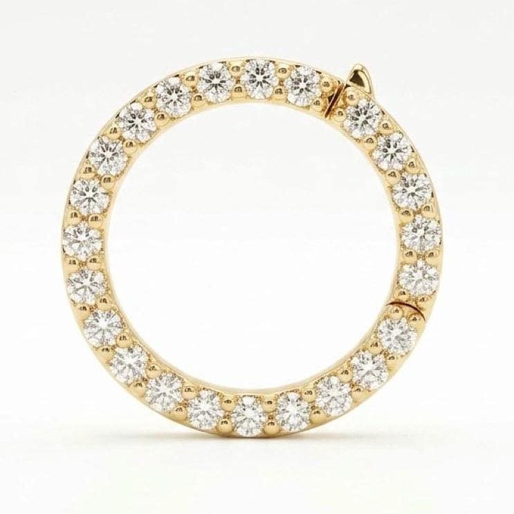 14K Gold Diamond Chain Connector: .12ct Diamond Enhancer