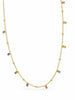 18K Gold Multicolor Gemstone & Diamond Station Necklace – The Palette Necklace