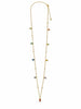 18K Gold Multicolor Gemstone & Diamond Station Necklace – The Palette Necklace
