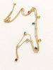 18K Gold Multicolor Gemstone & Diamond Station Necklace – The Palette Necklace