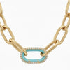 14k Gold Jumbo Paperclip Chain with Diamond Carbiner Claspe | Statement Link Necklace