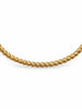 14K Gold Textured Bead Choker Chain