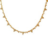14K Gold Triple Diamond Cluster Tennis Necklace, 16” + 2” Extender, 4.06ct Diamond Choker