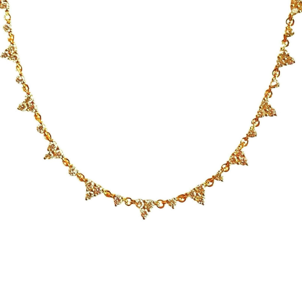 14K Gold Triple Diamond Cluster Tennis Necklace, 16” + 2” Extender, 4.06ct Diamond Choker