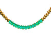 Emerald Pear Cut Tennis Necklace – 16.5” Gold Statement Chain