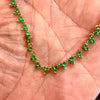 14K Gold Emerald Triple Cluster Tennis Necklace – 2.81ct Emeralds