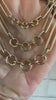 Medium Mixed Link Chain Necklace 14k Trombone Style