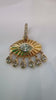 14k Gold Evil Eye Necklace with Marquis Diamond & Six Teardrop Diamonds