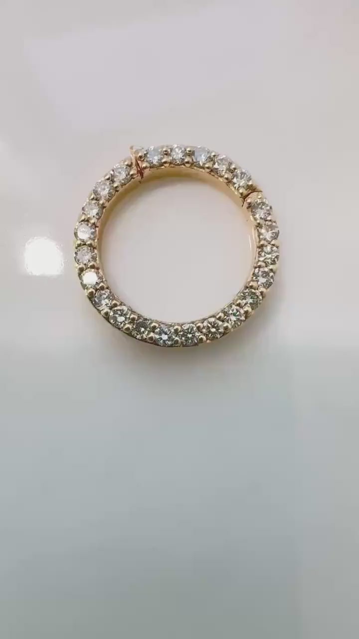 14K Gold Diamond Chain Connector: .12ct Diamond Enhancer