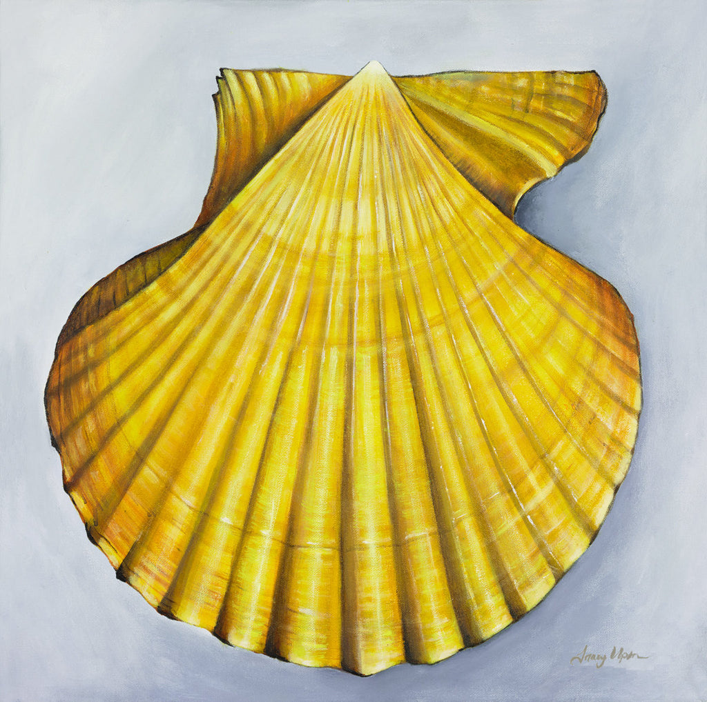 Yellow Scallop Shell 20 x 20– Tracy Upton